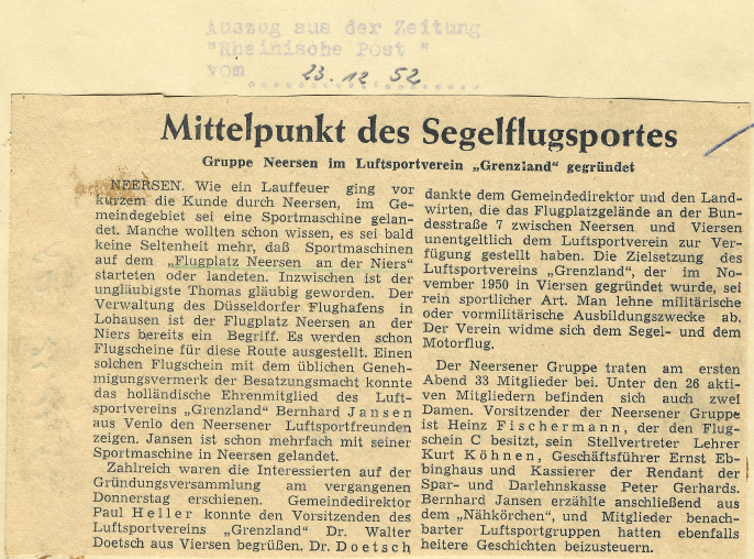 geschichte des flugplatzes grefrath