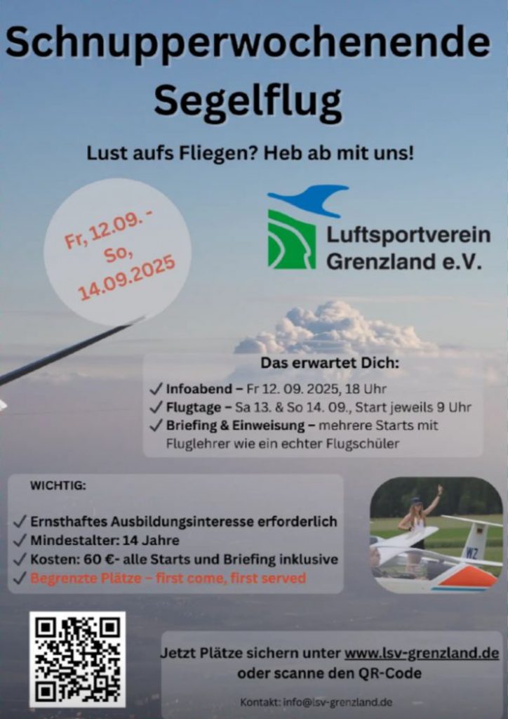 Segelflug Schnupperwochenende